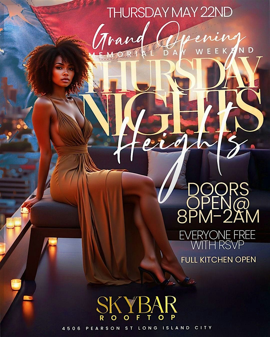 Thursday Night Heights @ Skybar Rooftop | Event in Queens | AllEvents