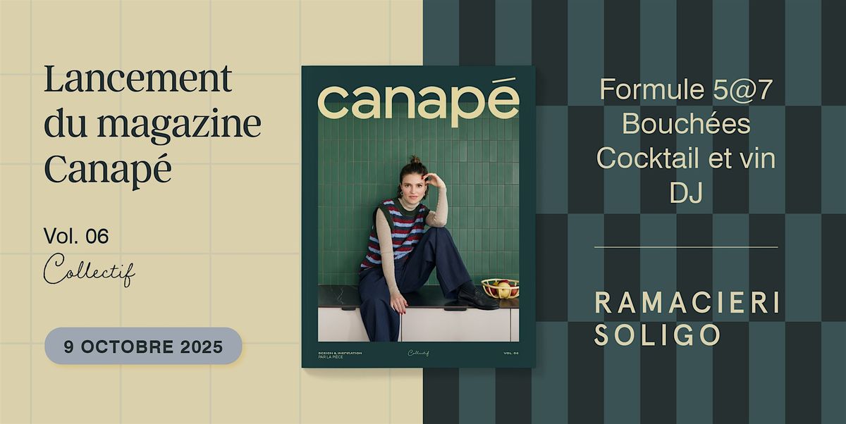 Lancement du magazine Canapé vol.06 - Montréal | Event in Montréal | AllEvents