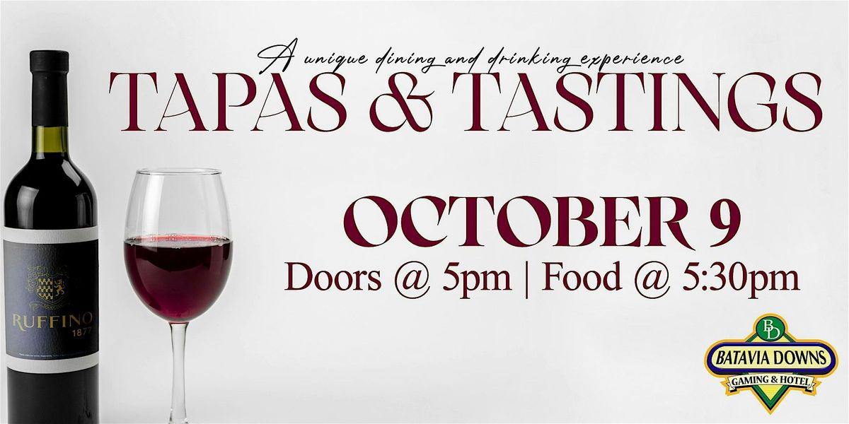 Tapas & Tastings, 9 October | Event in Batavia | AllEvents