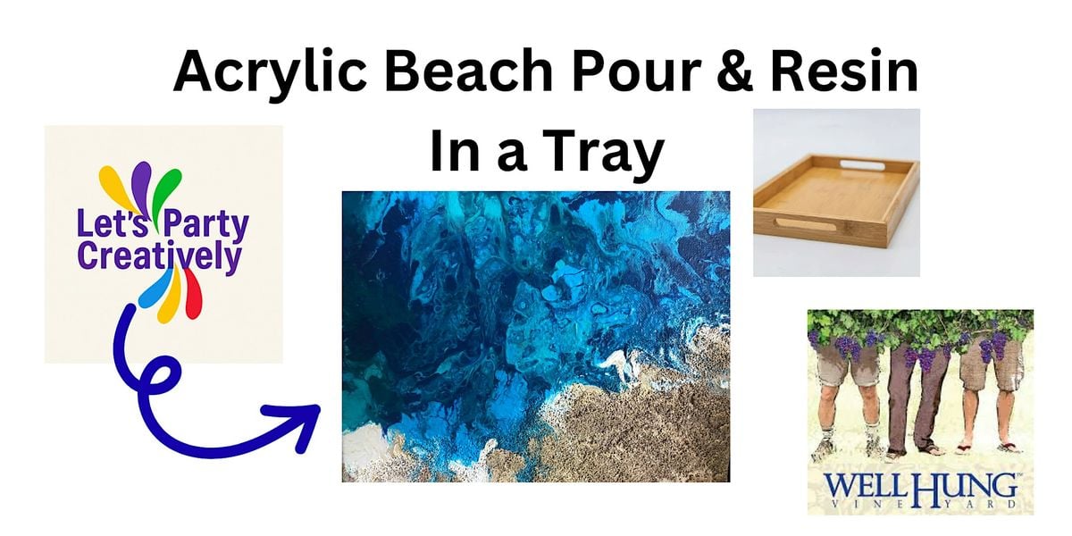 Ocean Acrylic Pour & Resin with Tray, 31 July | Event in Roanoke | AllEvents