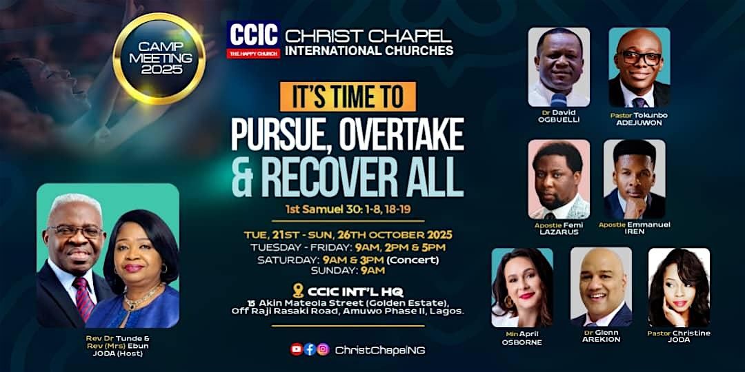 CCIC Campmeeting 2025, 21 October | Event in Lagos | AllEvents