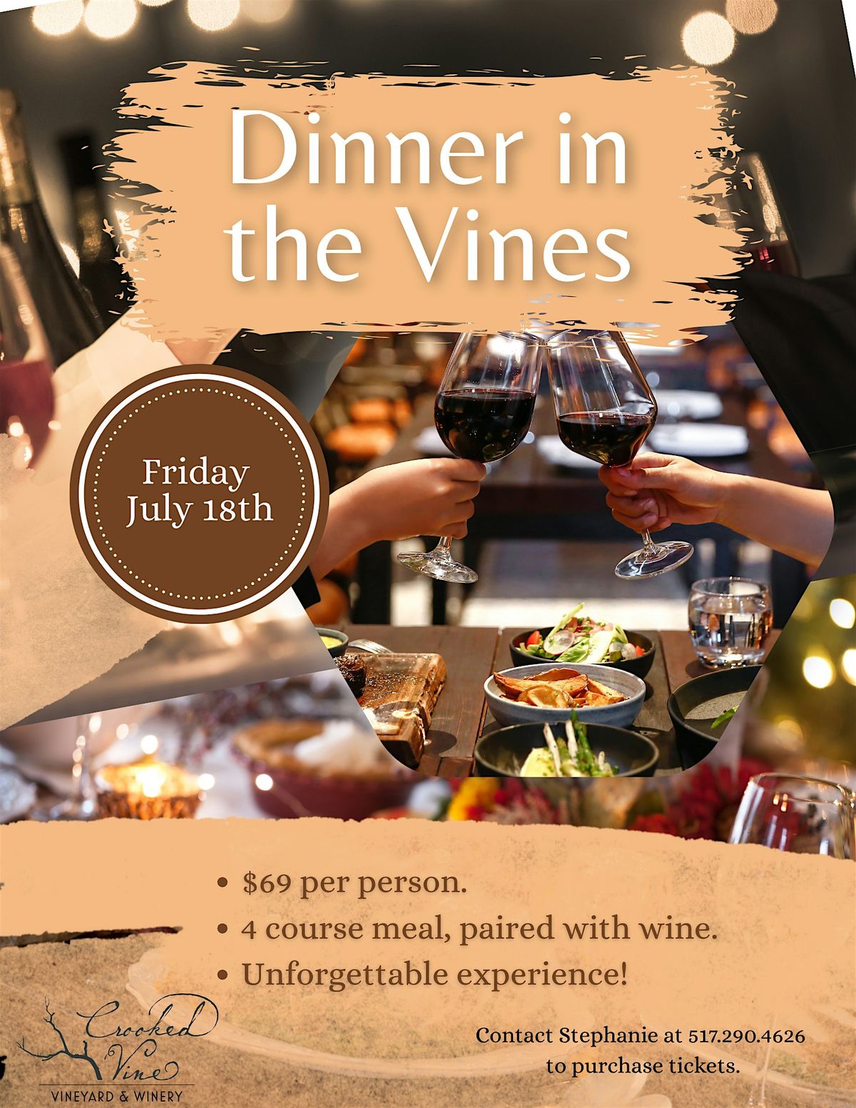 Dinner in the Vines, 18 July | Event in Alanson | AllEvents
