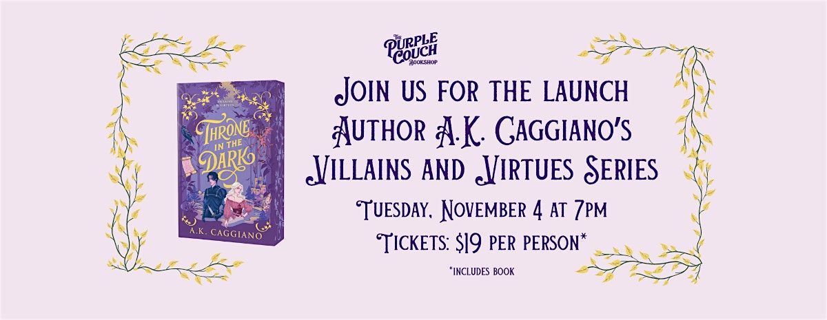 Author A.K. Caggiano's Book Launch, 4 November | Event in North Andover | AllEvents