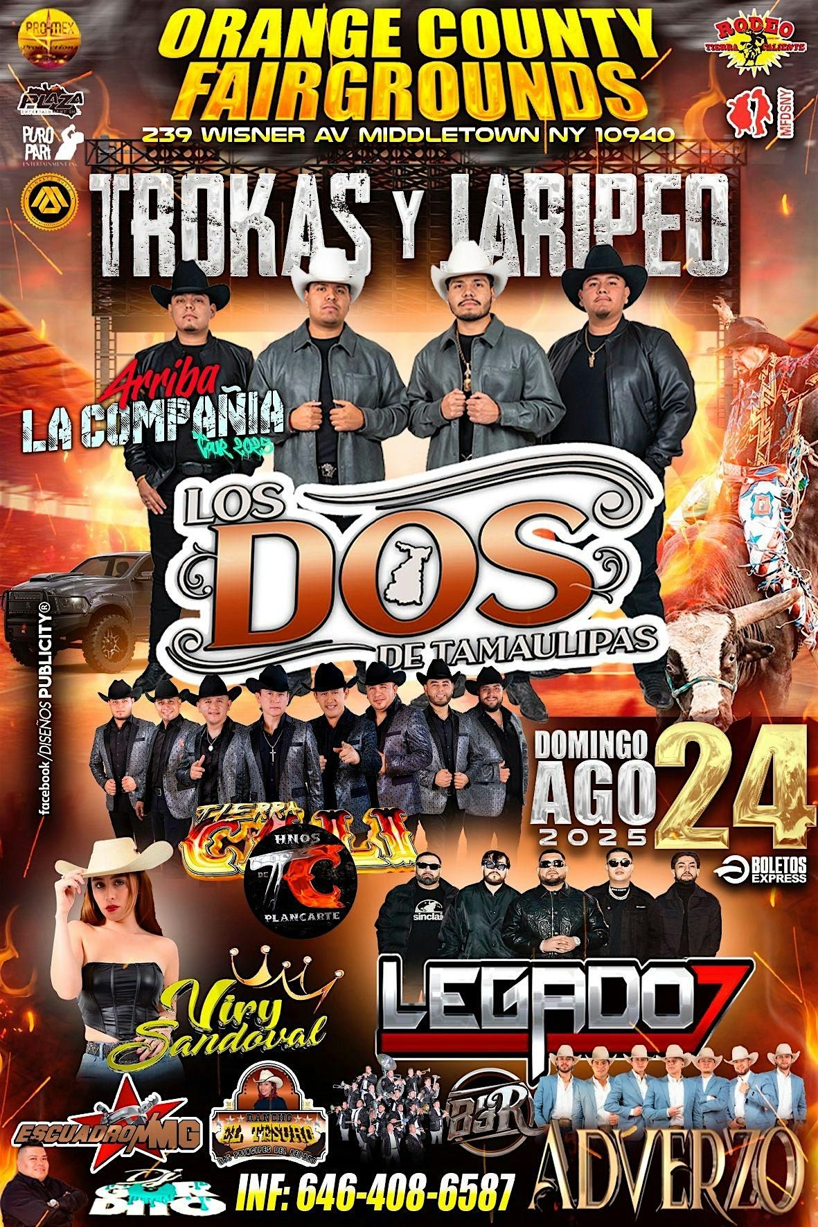 JARIPEO CON LOS DOS DE TAMAULIPAS  LEGADO 7 TIERRA CALI, 24 August | Event in Middletown | AllEvents