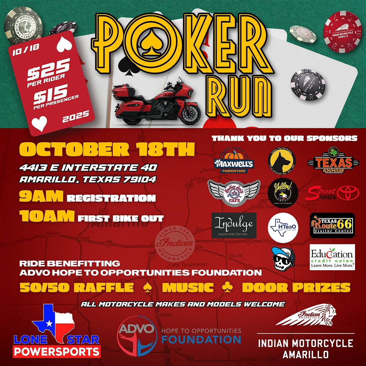 Lone Star Powersports Poker Run, 18 October | Event in Amarillo | AllEvents