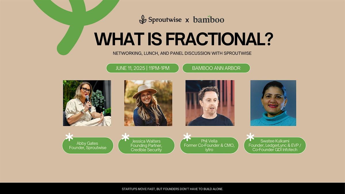 What Is Fractional? Panel Discussion at Bamboo Ann Arbor, 11 June | Event in Ann Arbor | AllEvents