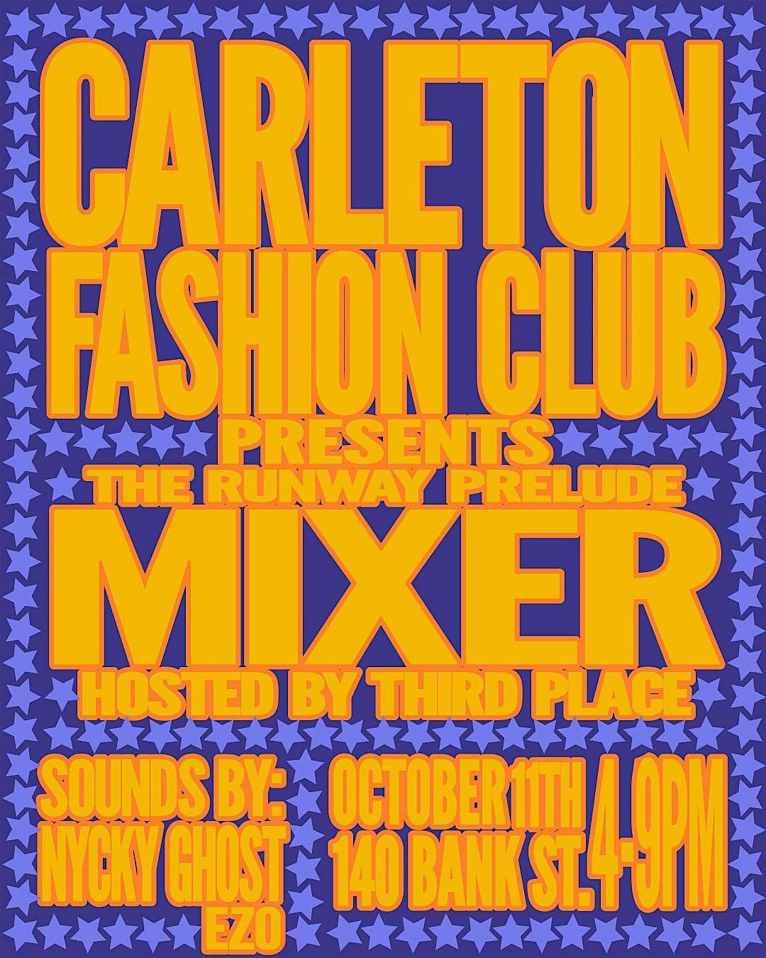 THE CARLETON FASHION CLUB PRESENTS: THE RUNWAY PRELUDE MIXER, 11 October | Event in Ottawa | AllEvents
