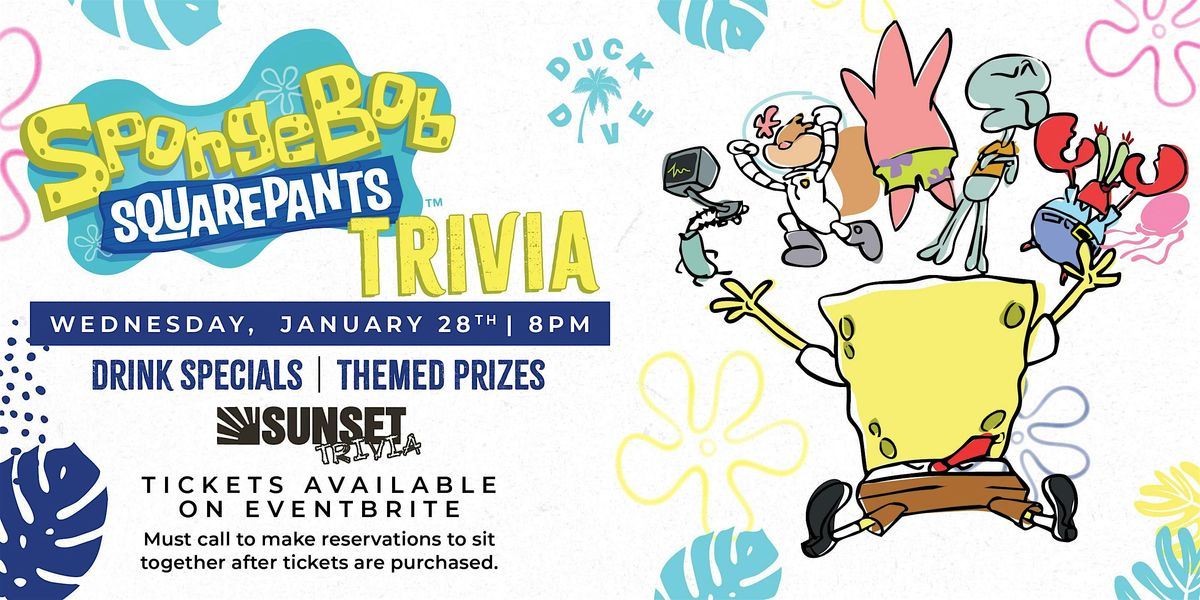 Spongebob Trivia Trivia at The Duck Dive, 28 January | Event in San Diego | AllEvents