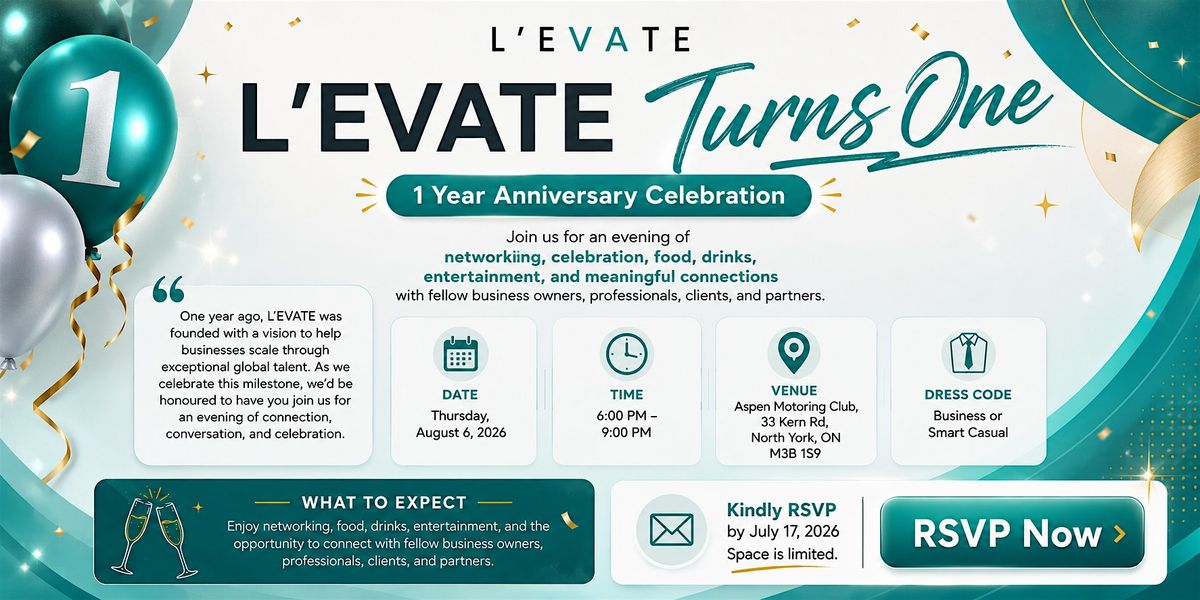 L'EVATE 1 Year Anniversary Celebration