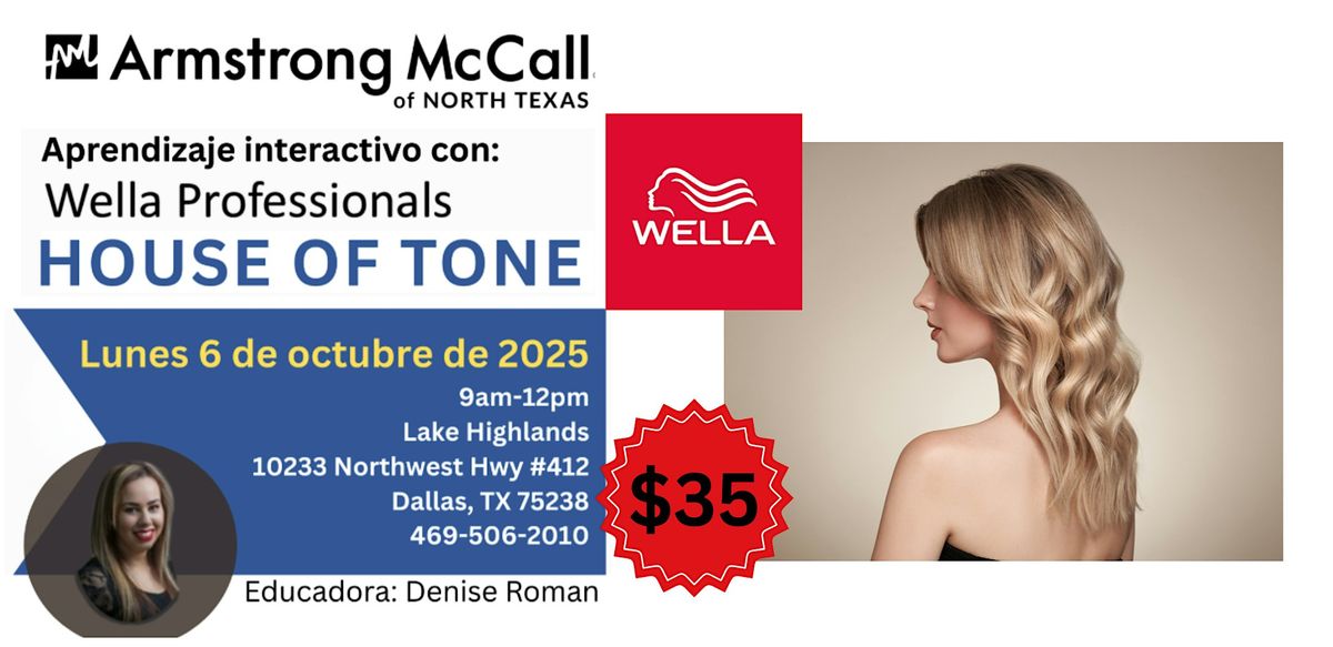 Aprendizaje interactivo con Wella Professional (en Espanol), 6 October | Event in Dallas | AllEvents
