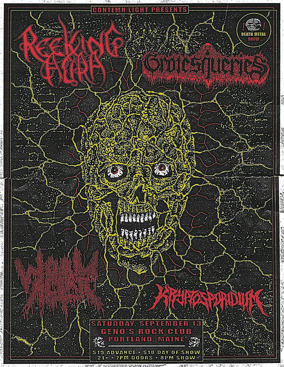 REEKING AURA with GROTESQUERIES, WORM ALTAR, and KRYPTOSPORIDIUM, 13 September | Event in Portland | AllEvents