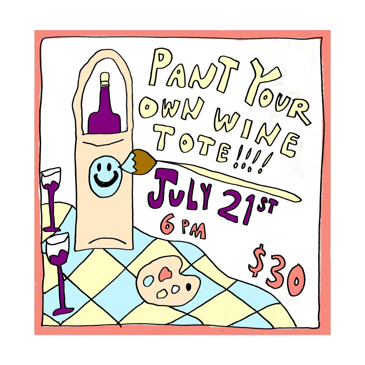 Paint your own Wine Tote!, 21 July | Event in Savannah | AllEvents