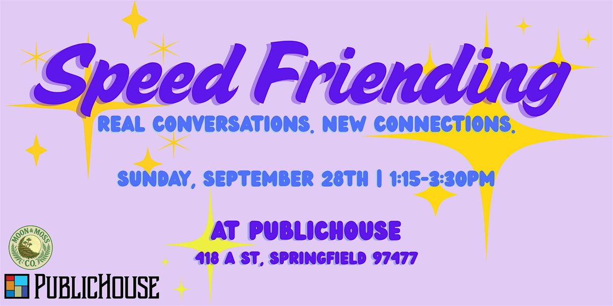 Speed Friending at PublicHouse, 28 September | Event in Springfield | AllEvents