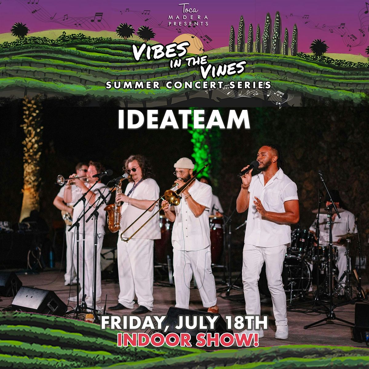 Vibes in the Vines: Ideateam, 22 August | Event in Madera | AllEvents