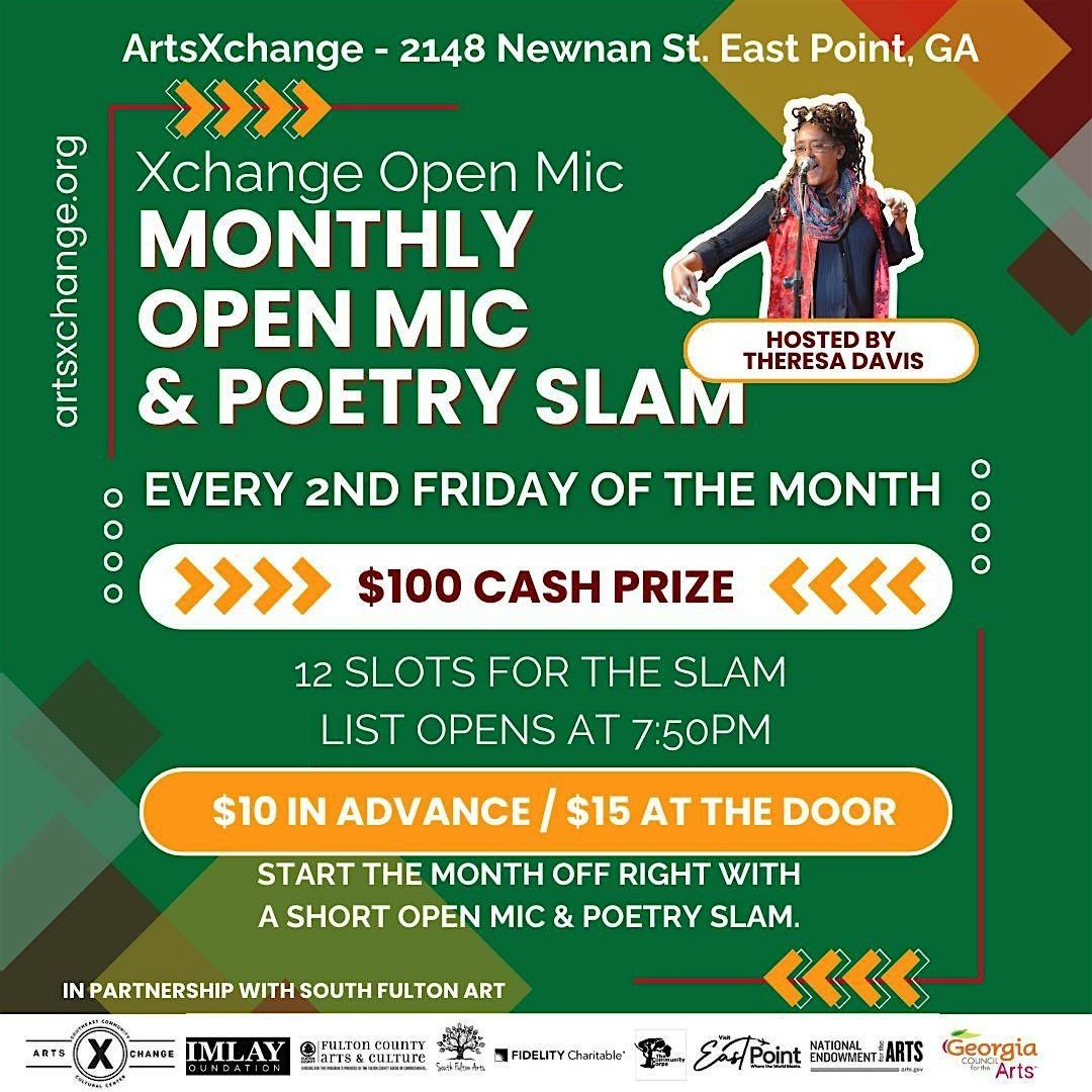 June  XChange Open Mic and Slam 6-13-25, 13 June | Event in East Point | AllEvents