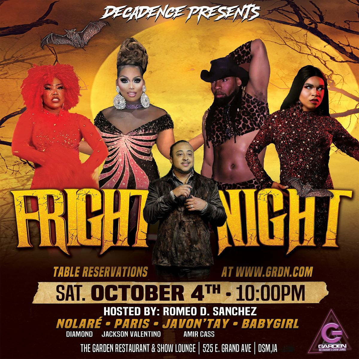 Sat Oct 4 Drag Show - 10pm Table Reservation, 4 October | Event in Des Moines | AllEvents