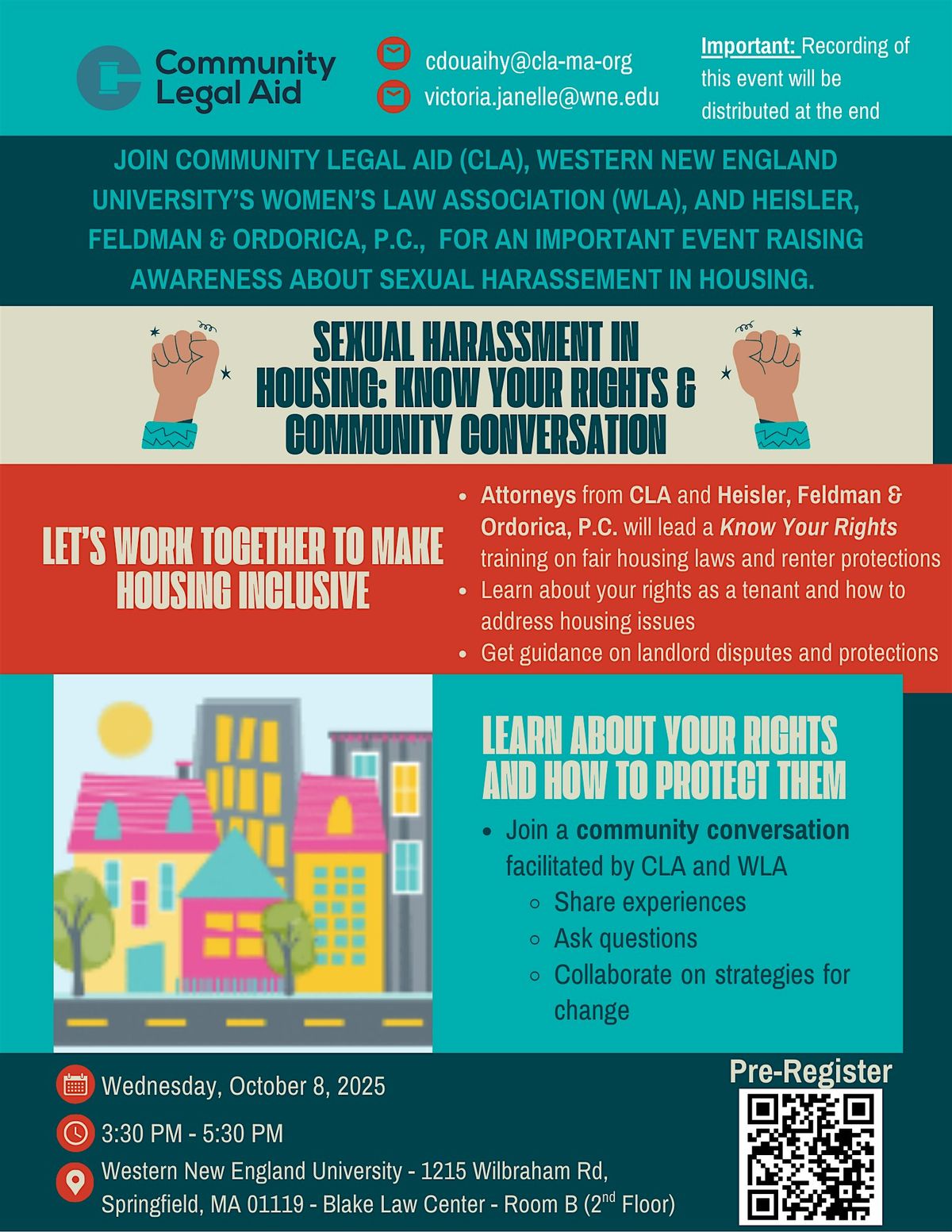 Sexual Harassment in Housing: Know Your Rights & Community Conversation, 8 October | Event in Springfield