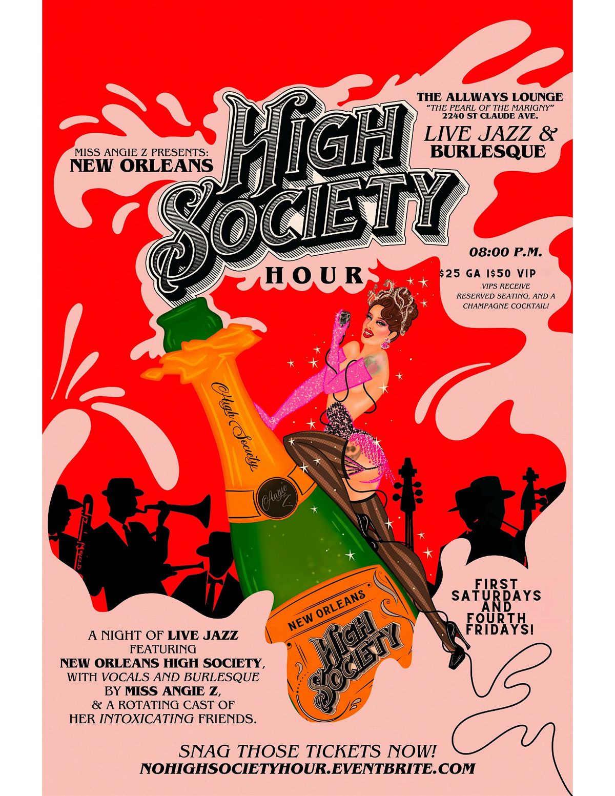 New Orleans High Society Hour: An evening of live Jazz and Burlesque! | Event in New Orleans | AllEvents