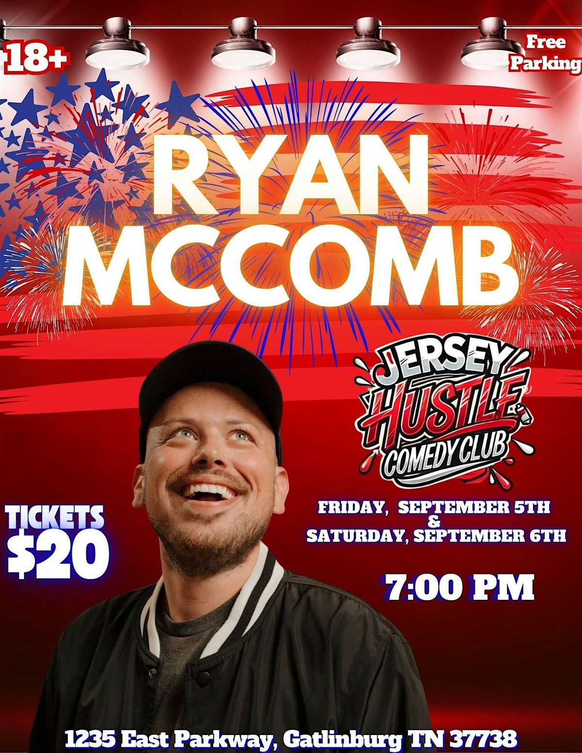 Ryan McComb Comedy Show @ Jersey Hustle Comedy Club, 5 September | Event in Gatlinburg | AllEvents