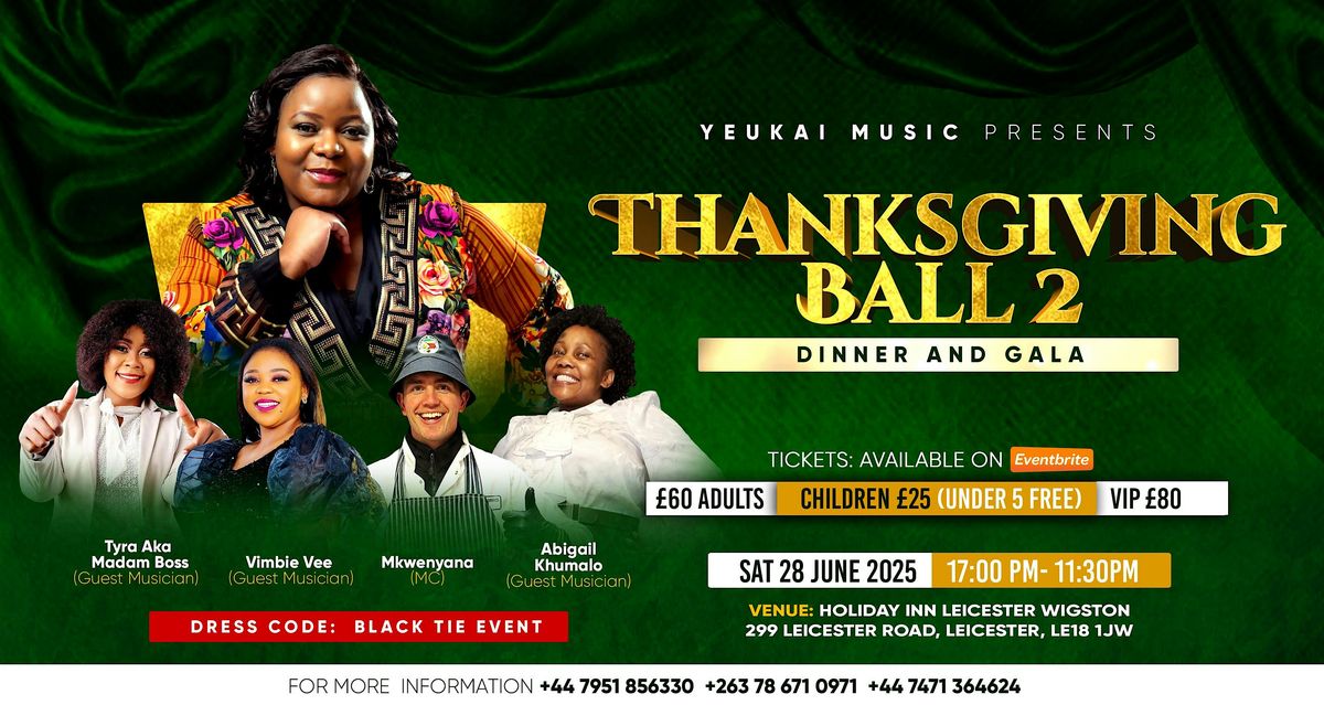 THANKSGIVING  BALL Gala Dinner, 28 June | Event in Leicester | AllEvents