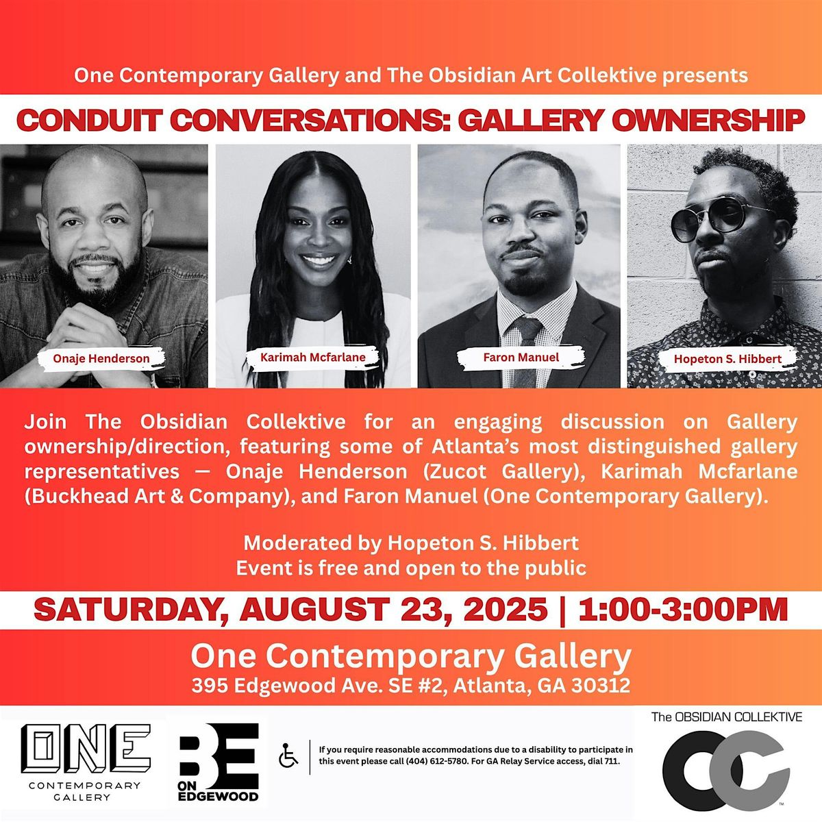 Conduit Conversations #8 Gallery owners/direction, 23 August | Event in Atlanta | AllEvents