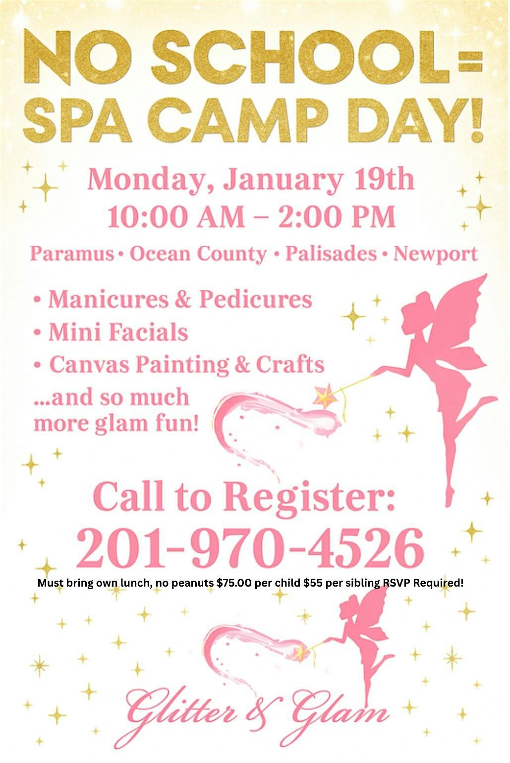 NO SCHOOL ONE DAY SPA CAMP! Paramus Location, 19 January | Event in Paramus | AllEvents