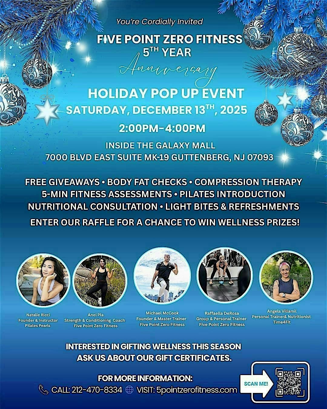 Five Point Zero Fitness  5th Year Anniversary Holiday Pop Up, 13 December | Event in Guttenberg | AllEvents