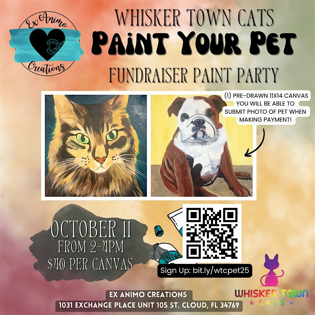 Paint Your Pet Fundraiser- Whisker Town Cats, 11 October | Event in St. Cloud | AllEvents