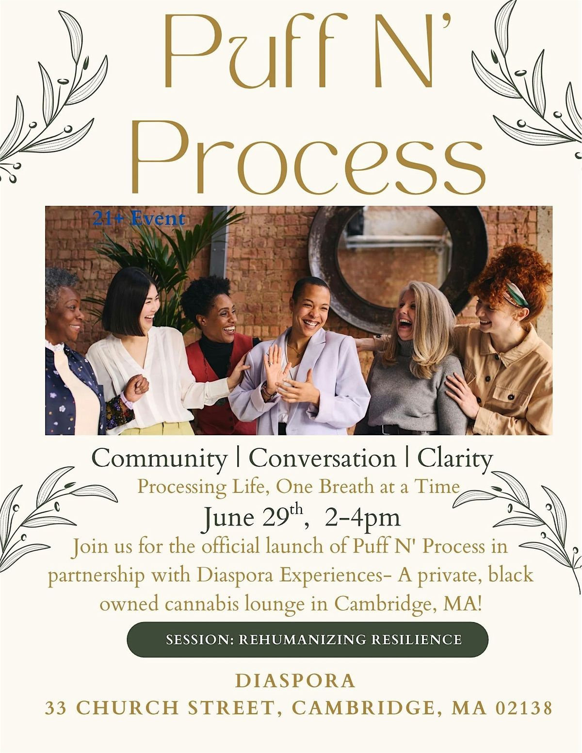 Puff N’ Process Rehumanizing Resilience, 29 June | Event in Cambridge | AllEvents