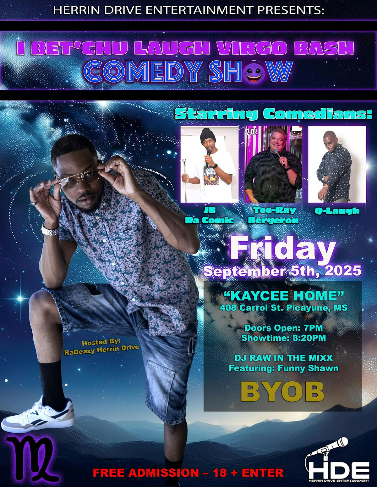 I BET’CHU LAUGH VIRGO BASH COMEDY SHOW, 5 September | Event in Picayune | AllEvents