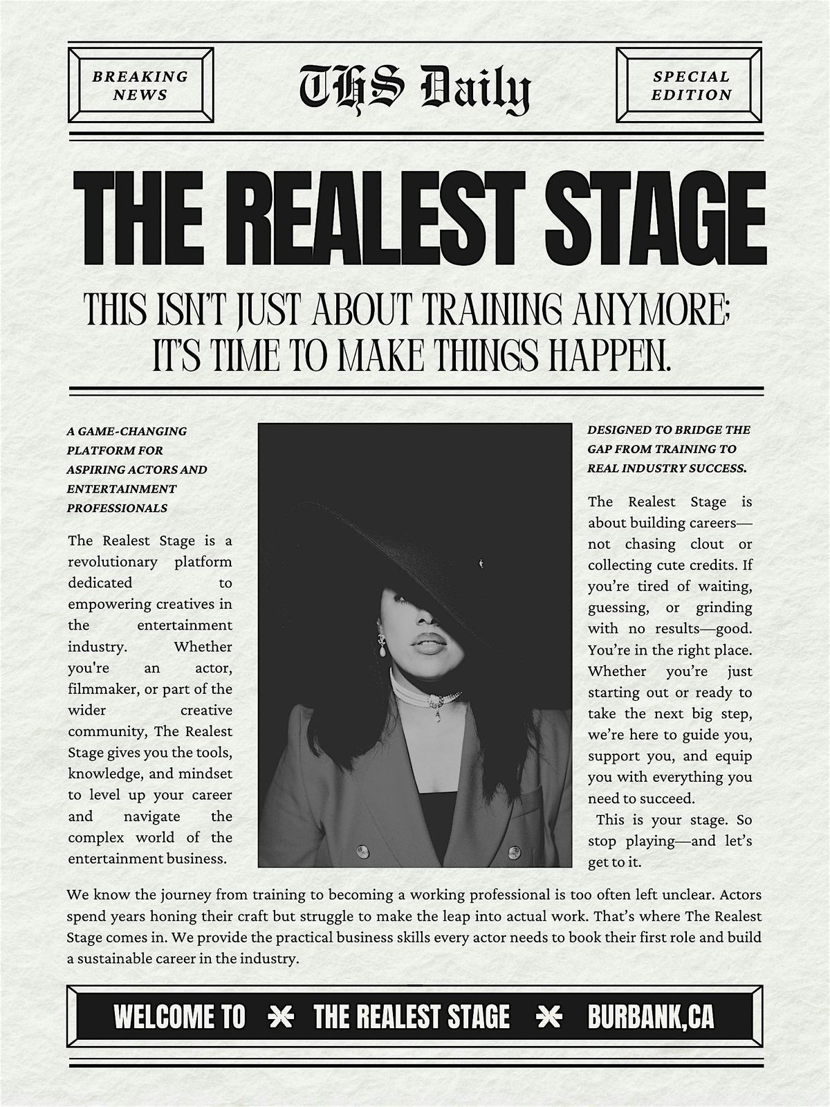 The Realest Stage: Acting Business Workshop for Aspiring Actors – Burbank, 15 May | Event in Burbank | AllEvents