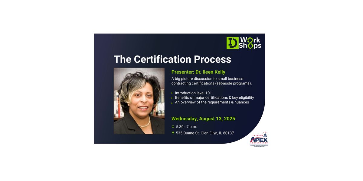 The Certification Process, 13 August | Event in Glen Ellyn | AllEvents