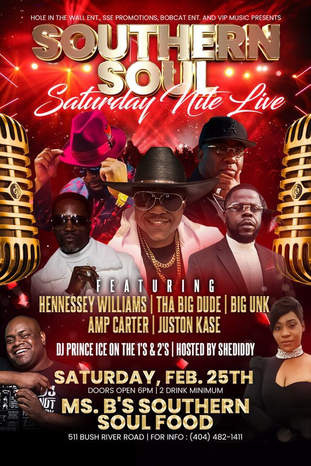 Southern Soul Saturday Nite Live, Ms B's Southern Soul Food, Columbia ...