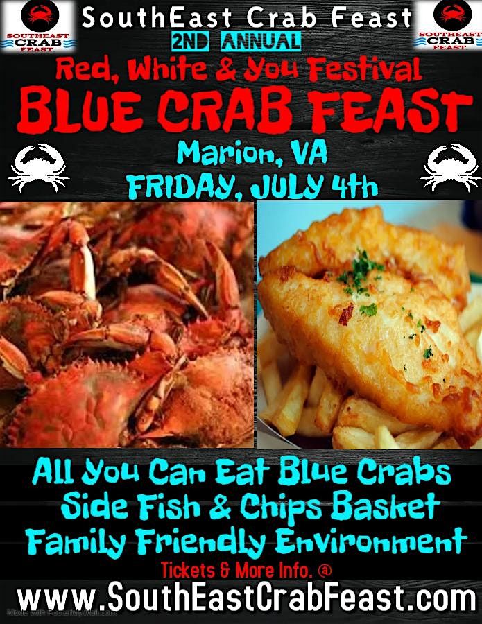 Red, White & You Blue Crab Feast- Marion (VA), 4 July | Event in Marion | AllEvents