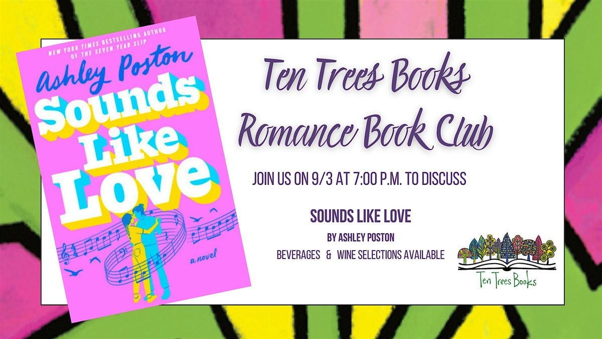 Sounds Like Love at Ten Trees Books, 3 September | Event in Natick | AllEvents