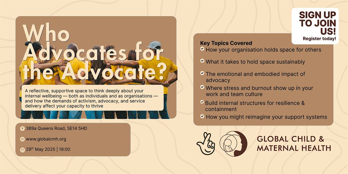 Who Advocates for the Advocate? A reflective-care course for SEND activists, 29 May | Event in London | AllEvents