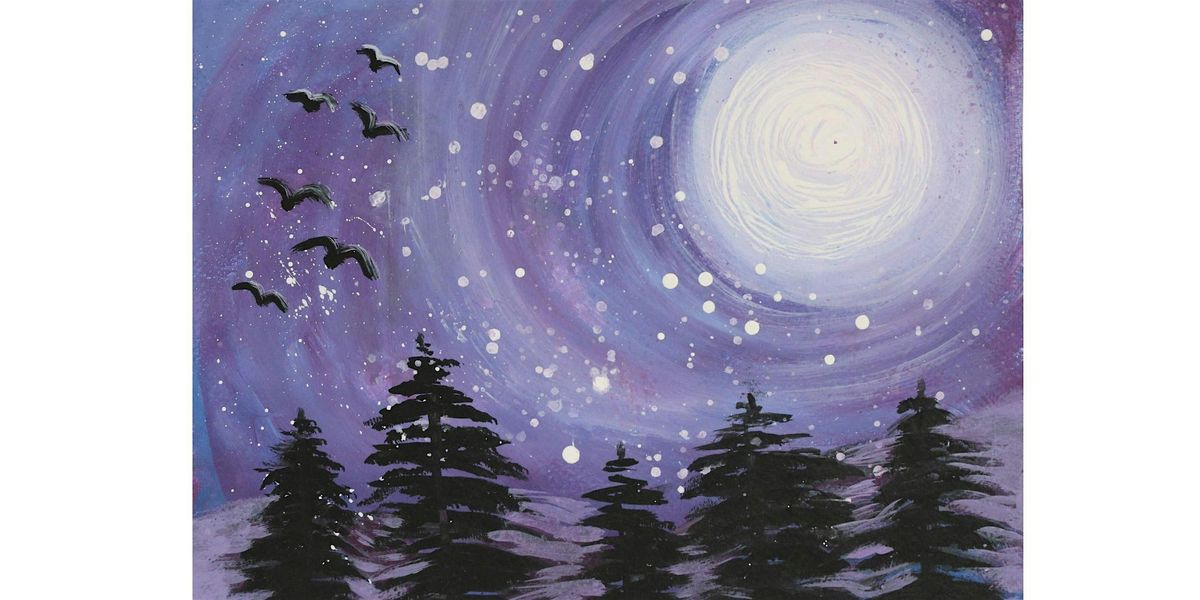Purple Night Sky with Moonlight and Pines Trees | Event in Windsor | AllEvents