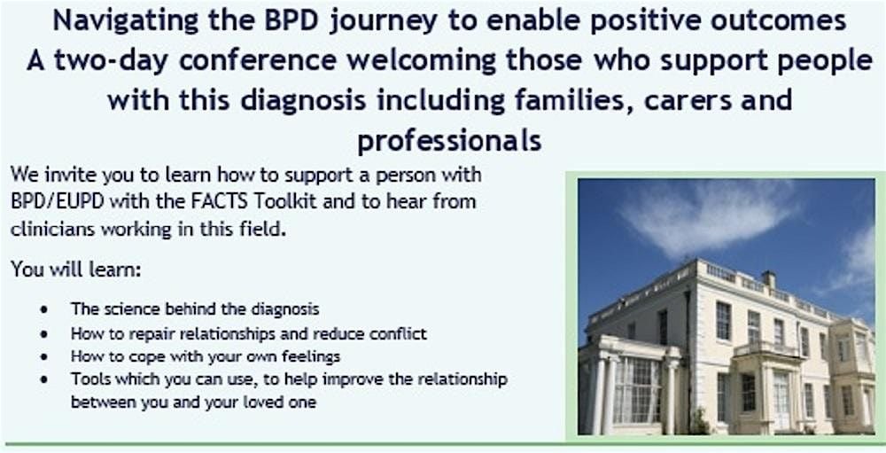 Understanding BPD/EUPD: From Diagnosis, Treatment and Care to Hope, 8 November | Event in London | AllEvents