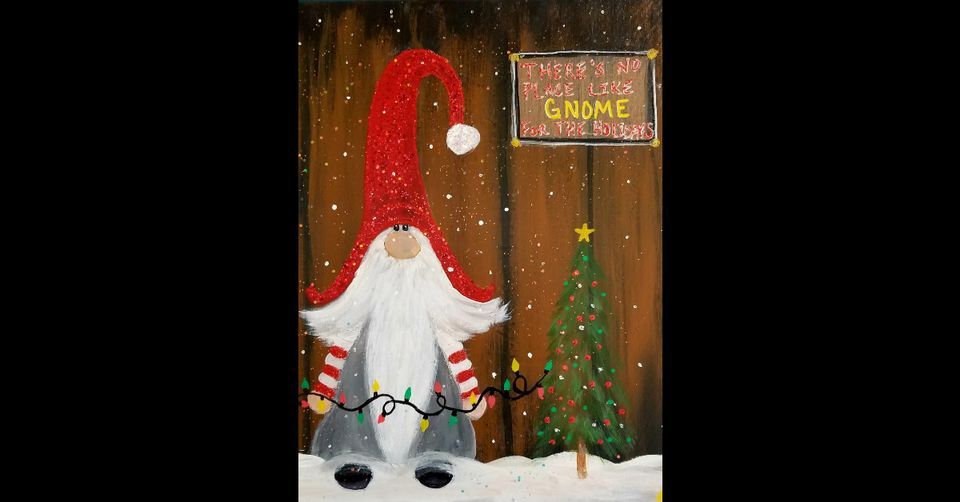 Gnome Christmas Tree PaintNight Event Loxahatchee Studio, Jan's