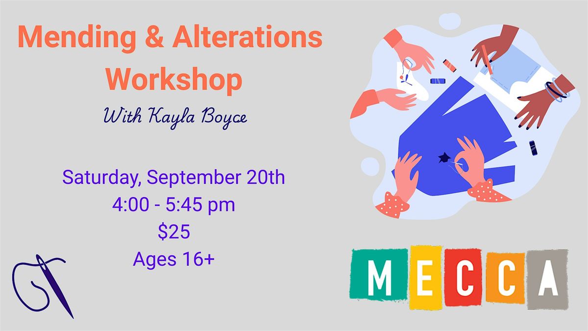 Mending & Alterations Workshop with Kayla Boyce, 20 September | Event in Eugene | AllEvents