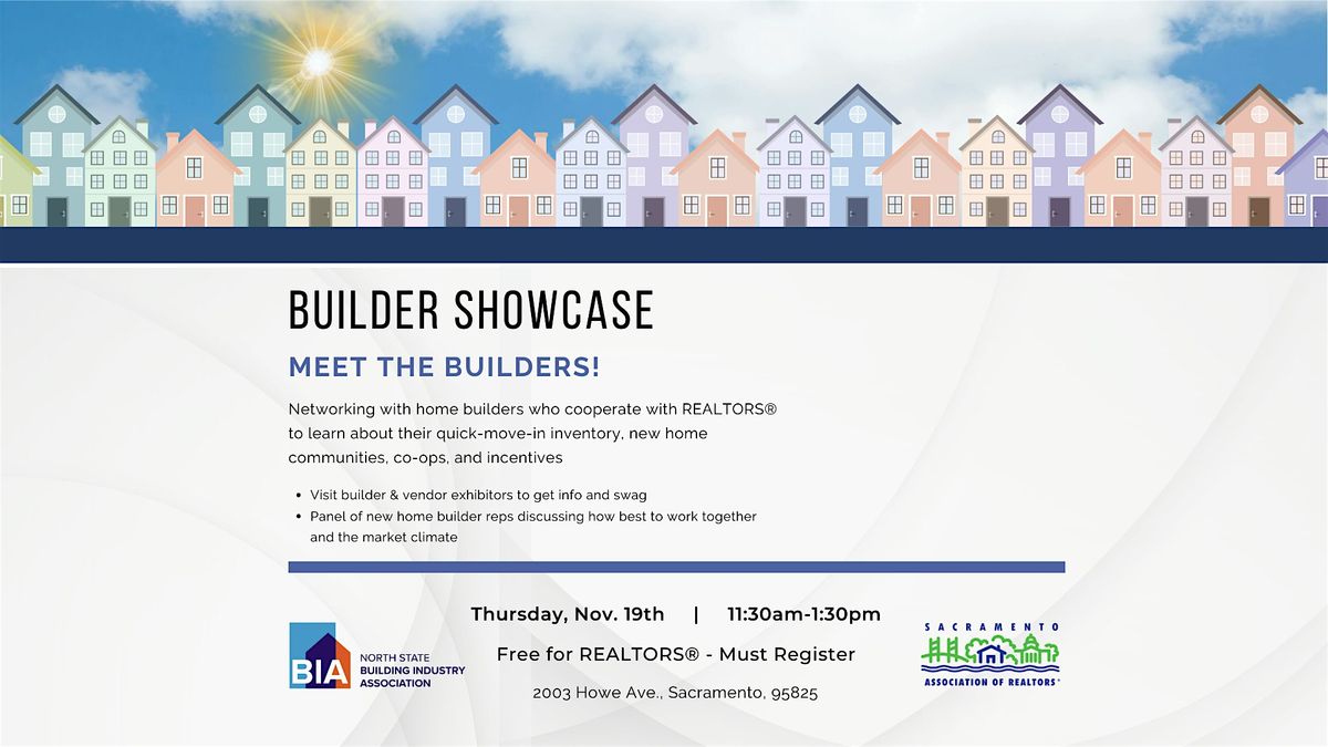 Builder Showcase- Meet the Builders!, 19 November | Event in Sacramento | AllEvents