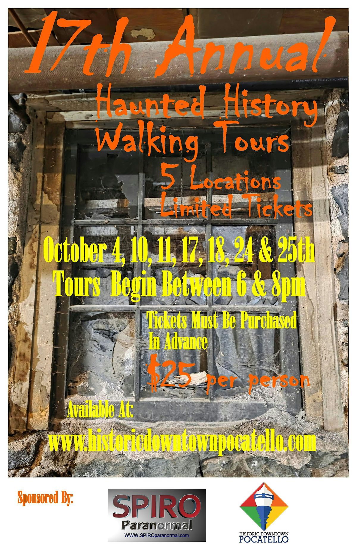 Haunted Tour Fridays  7:30pm, 17 October | Event in Pocatello | AllEvents