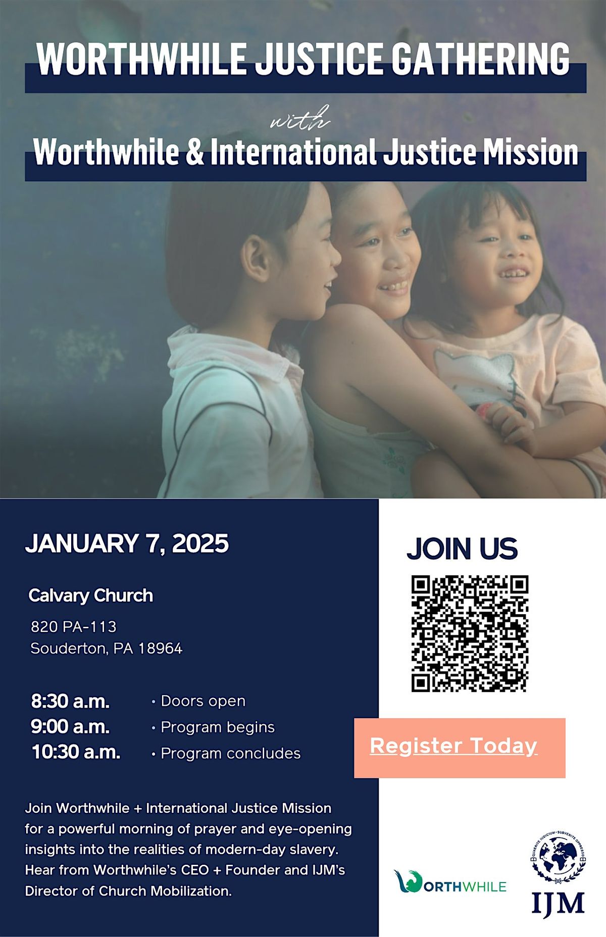 Worthwhile Justice Gathering, 7 January | Event in Souderton | AllEvents