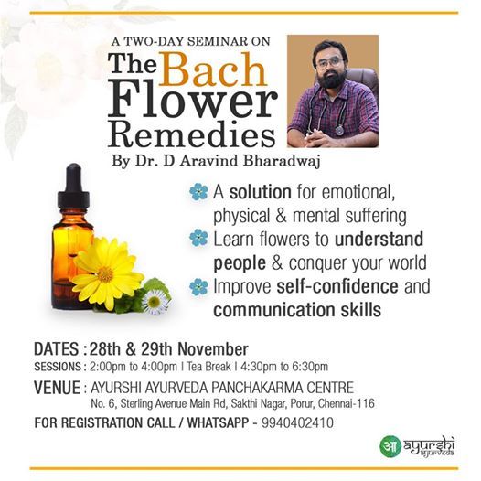 Bach Flower Remedies In Hindi The Bach Flower Remedies, Ayurshi Ayurveda panchakarma Center, Chennai