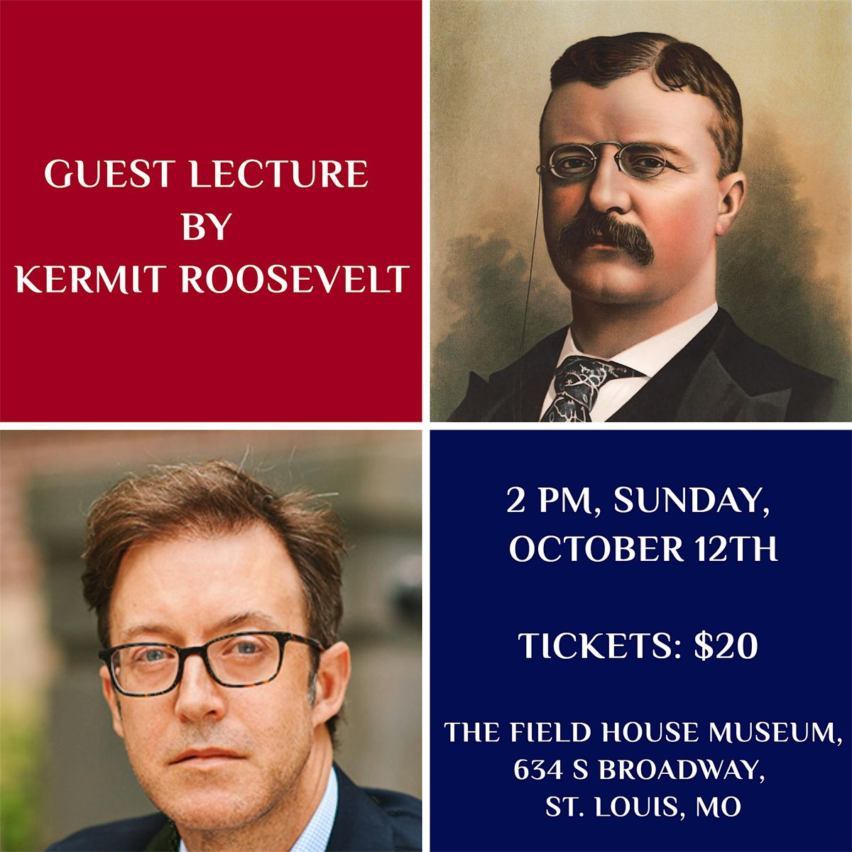 Guest Lecture by Kermit Roosevelt at The Field House Museum, 12 October | Event in St. Louis | AllEvents