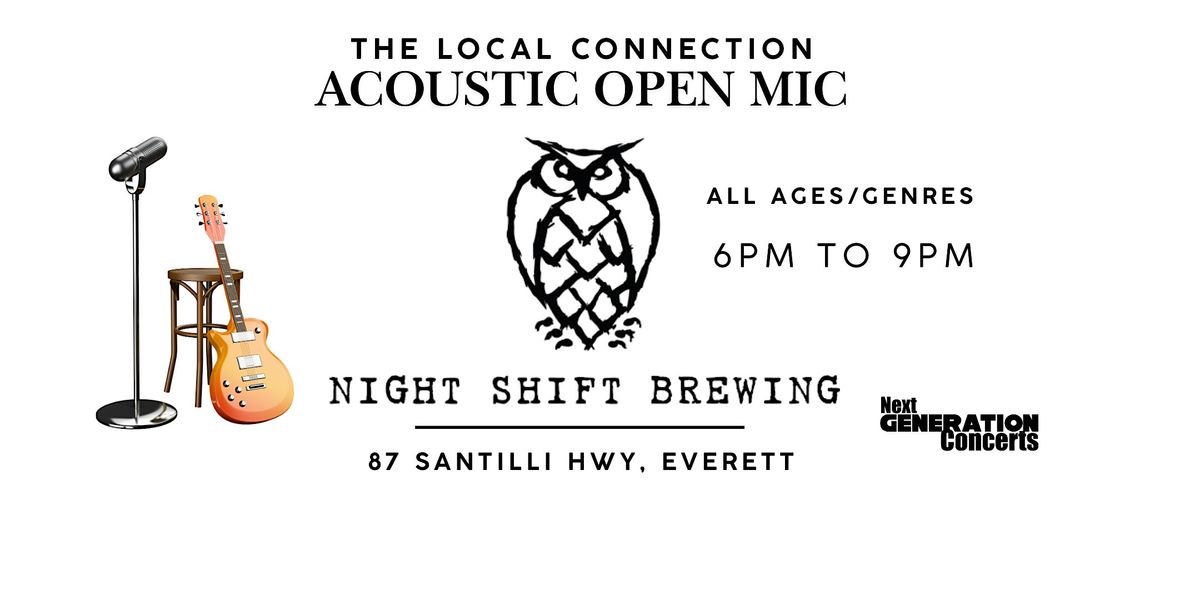 The Local Connection: Acoustic Open Mic at Nightshift Brewing, 24 July | Event in Everett | AllEvents