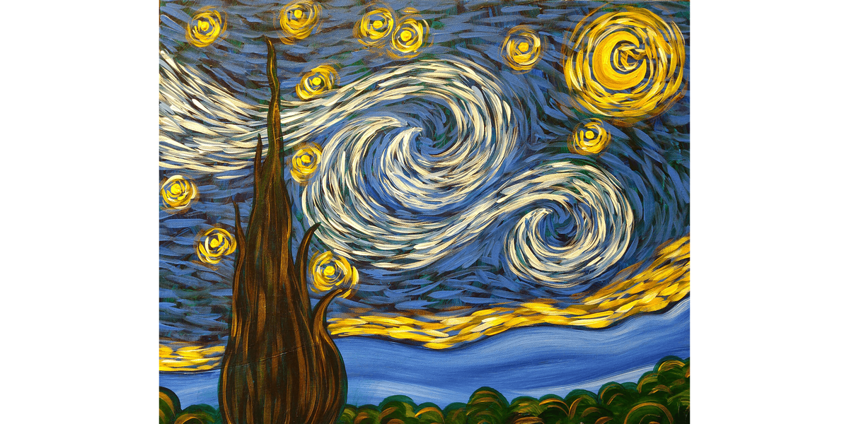 Simply A Starry Night - Paint and Sip in Norfolk | Classpop!™, 14 August | Event in Norfolk | AllEvents