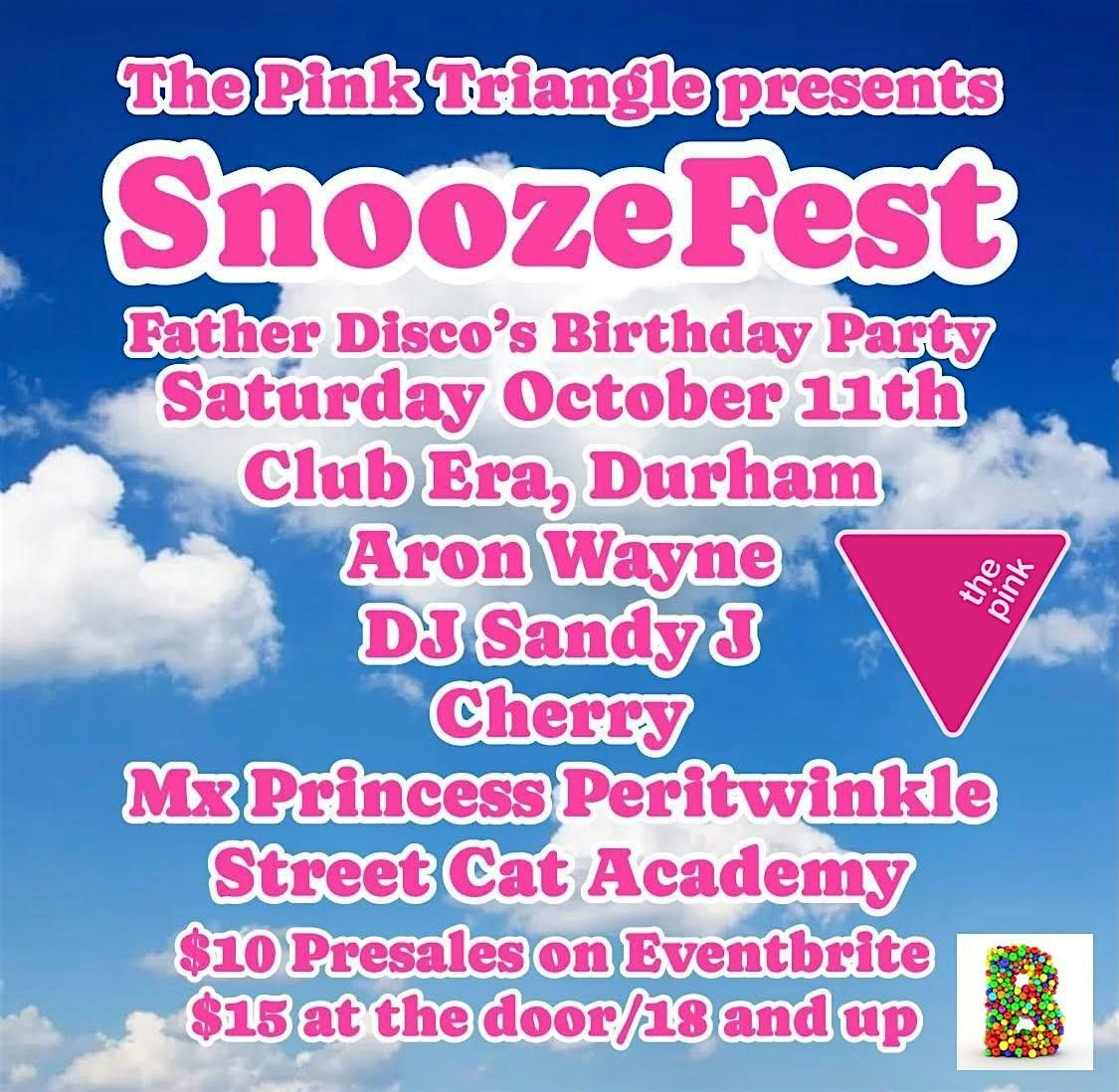 The Pink Triangle presents SnoozeFest, 11 October | Event in Durham | AllEvents
