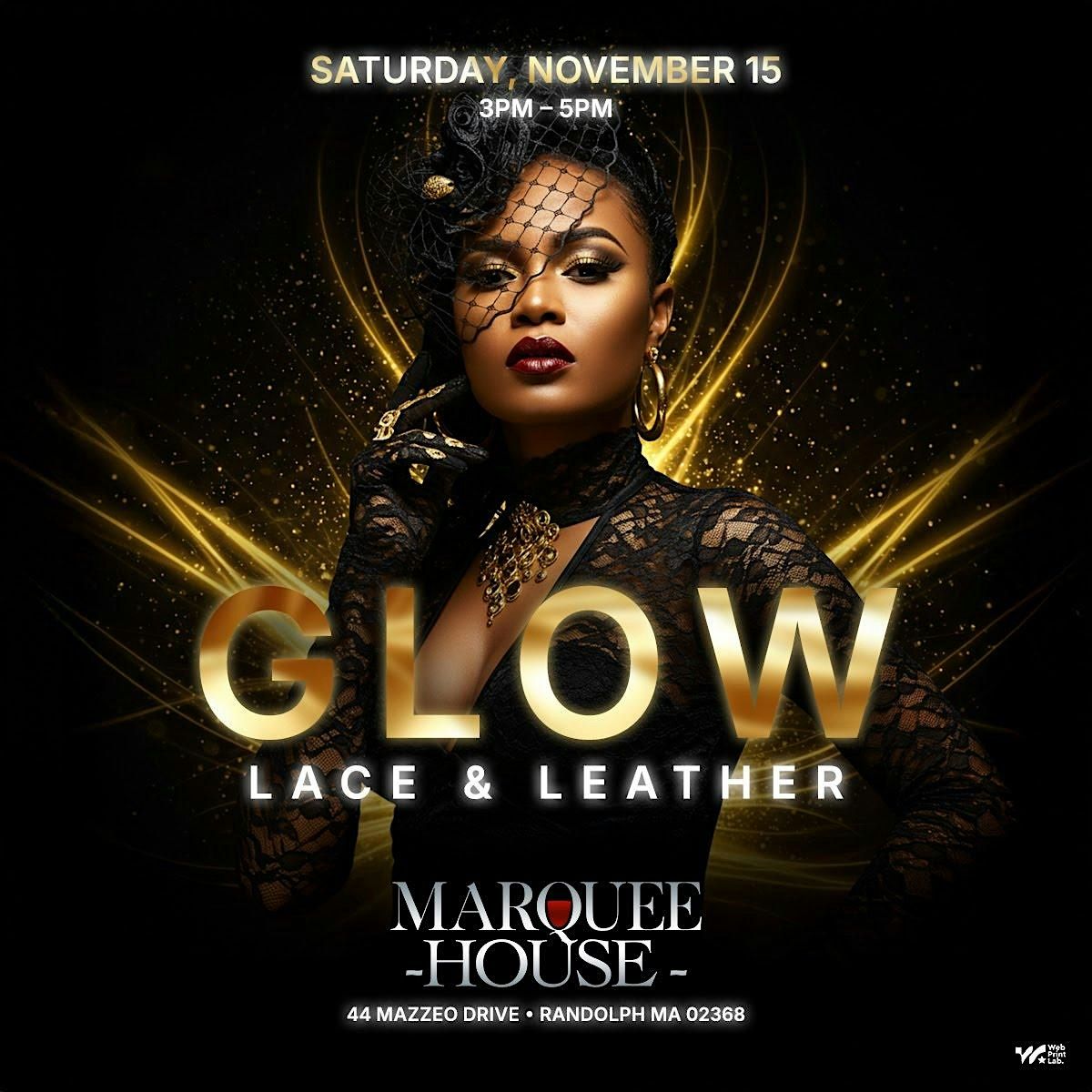 GLOW: Lace+Leather+Gold, 15 November | Event in Randolph | AllEvents