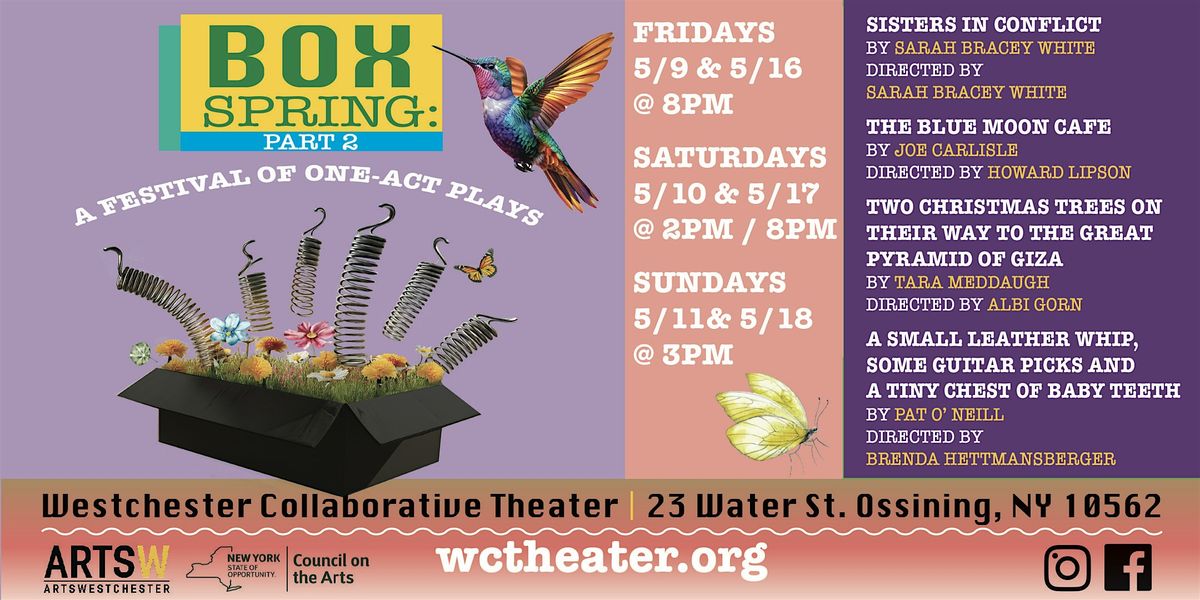 Box Spring 2: A Festival of One-Act Plays, 9 May | Event in Ossining | AllEvents